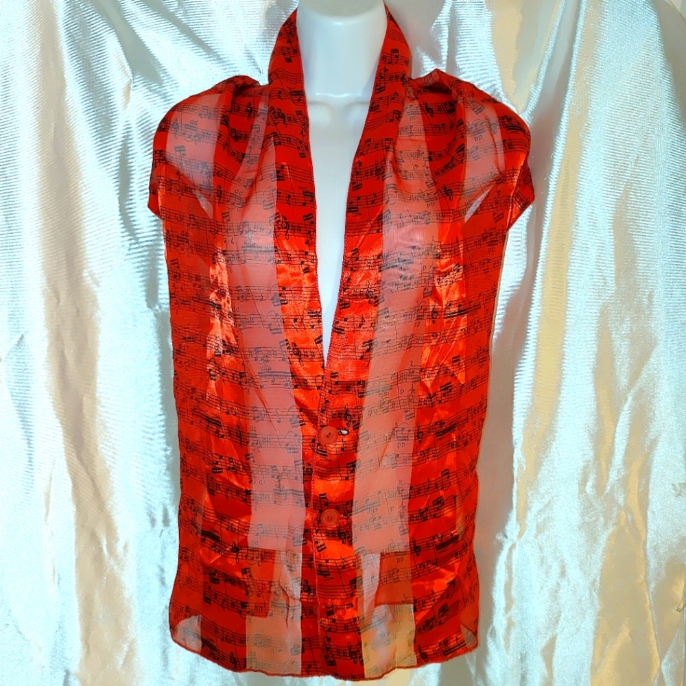 Repurposed scarf vest S/M
